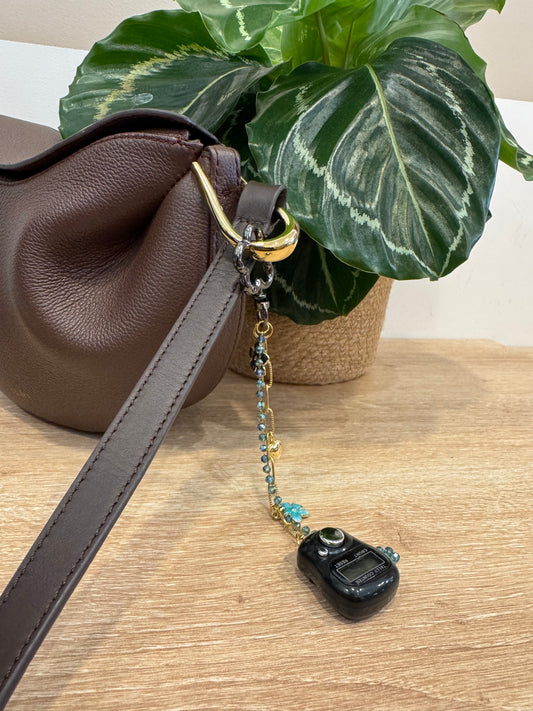 bijou de sac tasbih noir et doré