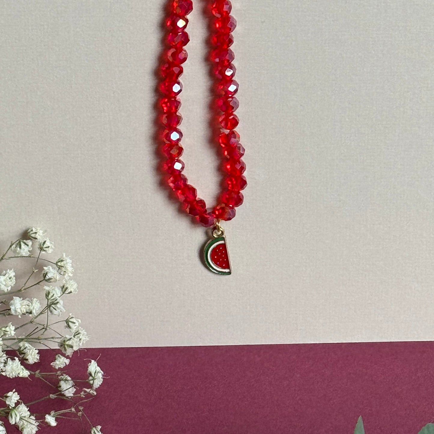 Bracelet tasbih-rouge