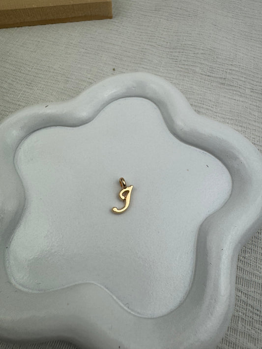 Breloque lettre I en alliage de zinc