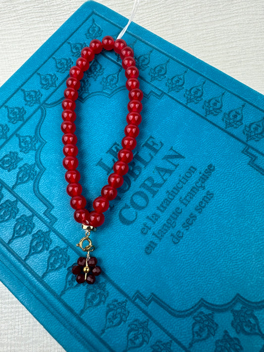 Tasbih phone "fleury" rouge