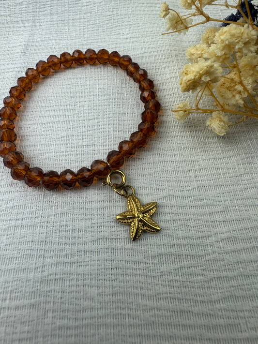 bracelet femme étoile de mer doré