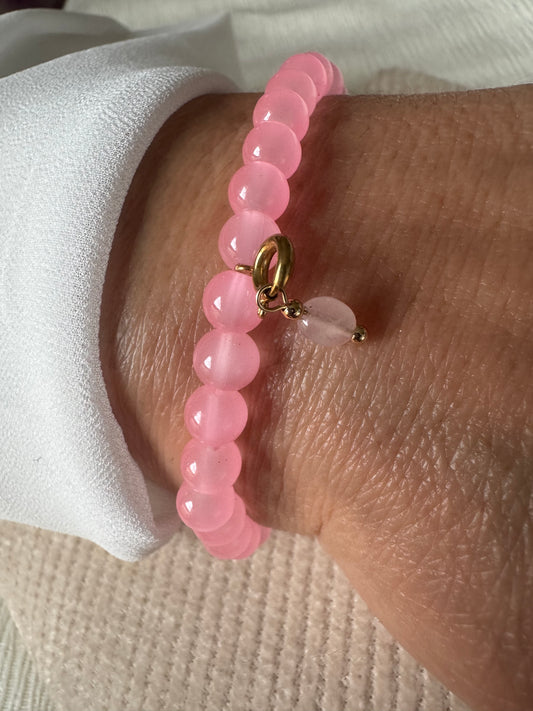 Bracelet tasbih "minimaliste rose"