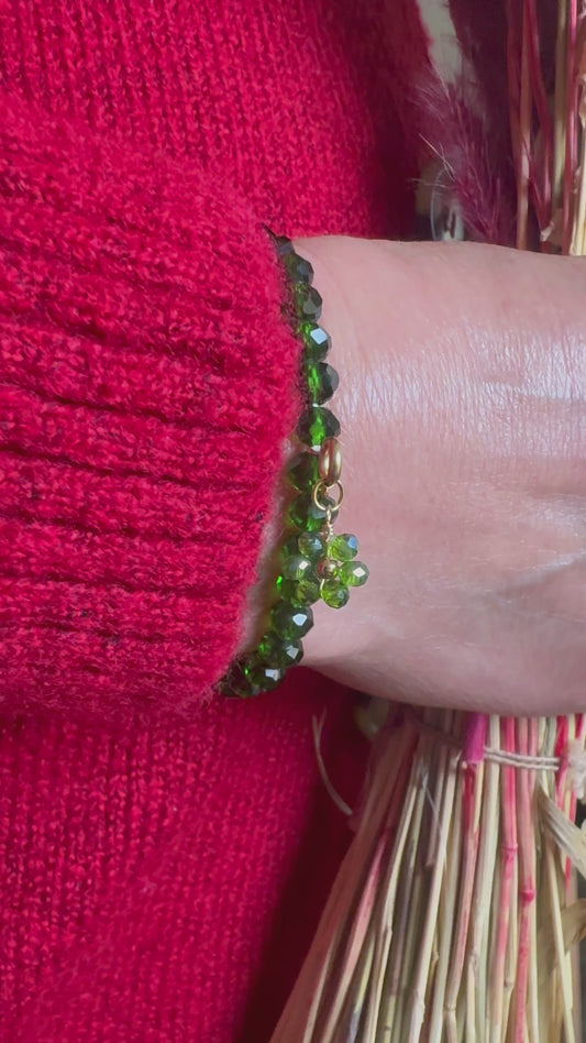 Bracelet tasbih "fleury vert"